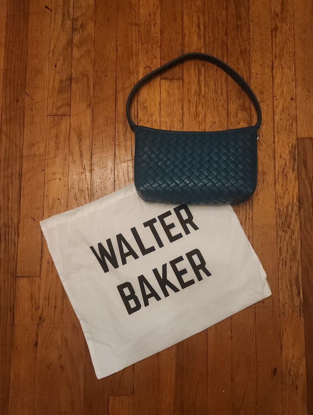 WALTER BAKER Genuine Leather Hazel Shoulder Bag, Teal NEW NWT - Picture 6 of 6